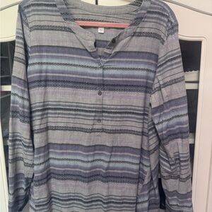 J. Jill 100% Cotton Long Sleeve Lightweight Tunic